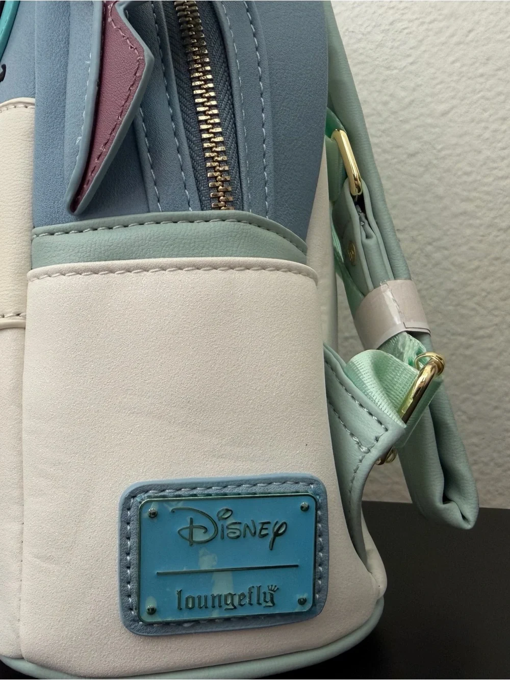 Loungefly x Disney Lilo & Stitch Blue Carácter Mini Backpack